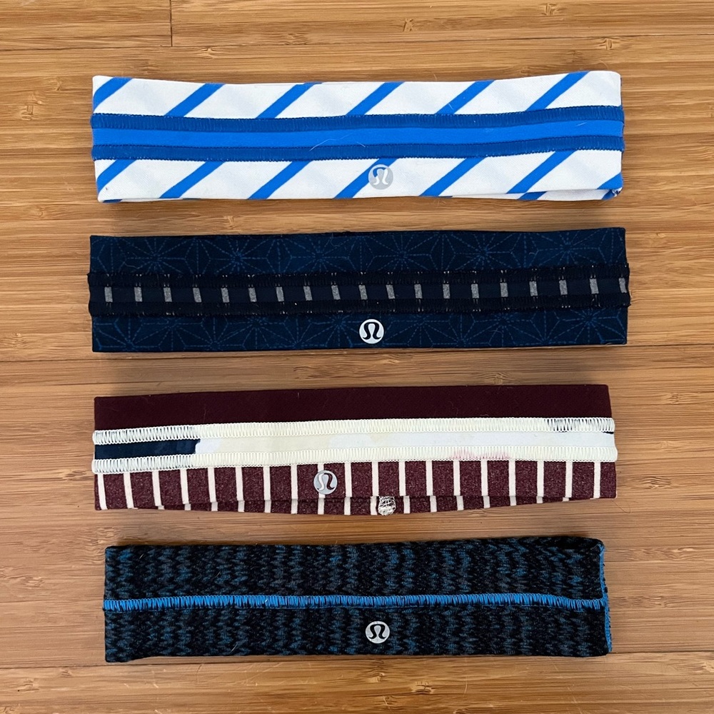 Lot of 4 Lululemon headbands